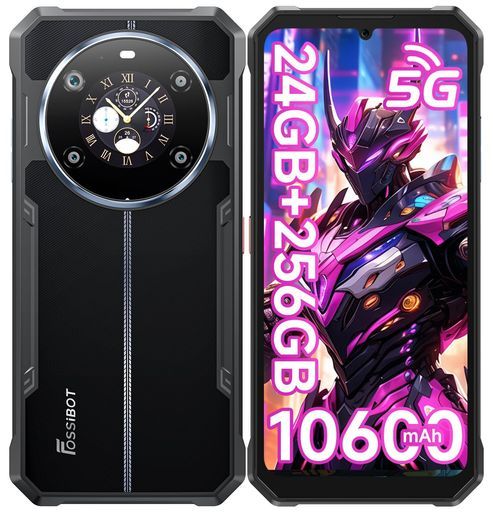 FOSSiBOTF1095GスマホSIMフリースマホ本体2画面スマホ10600mAhの大容量バッテリー24GBRAM+256GBROM2TB拡張可能Android14タフネス