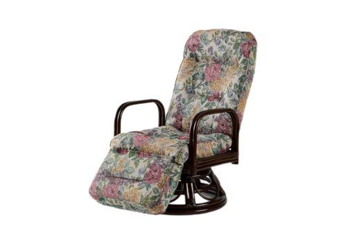 大竹産業【極みラタン】椅子座椅子チェアリクライニング回転式籐ラタンブラウン55x67x98cmクライニング座椅子OTK-623FL