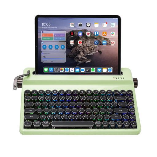 YUNZIIQL75タイプライターキーボードワイヤレスレトロメカニカルキーボードホットスワップ対応パンクスタイルの丸型キーキャップ 13,115円