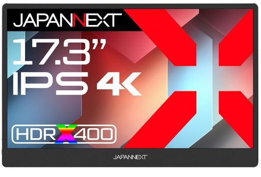 JAPANNEXT17.3インチIPSパネル搭載4K(3840x2160)解像度モバイルモニターJN-MD-IPS173UminiHDMIUSB-CsRGB:100%DCI-P3:88%HDR400相