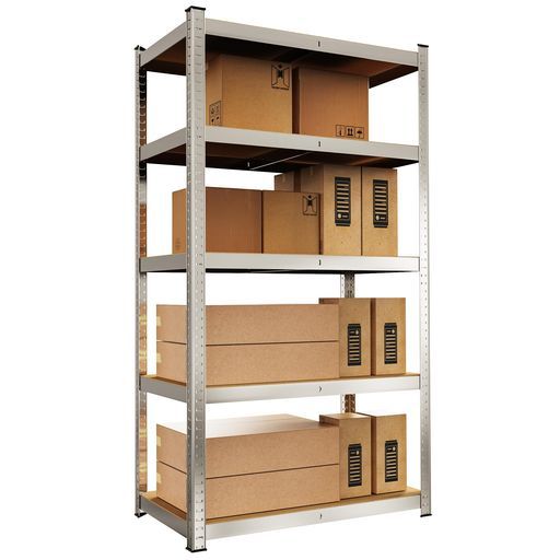 Alebertスチールラック5段高耐荷重収納棚限界耐荷重1325KGメタルラックスチール棚置物架組立簡単高さ調整可能物置作業台倉庫用ガ