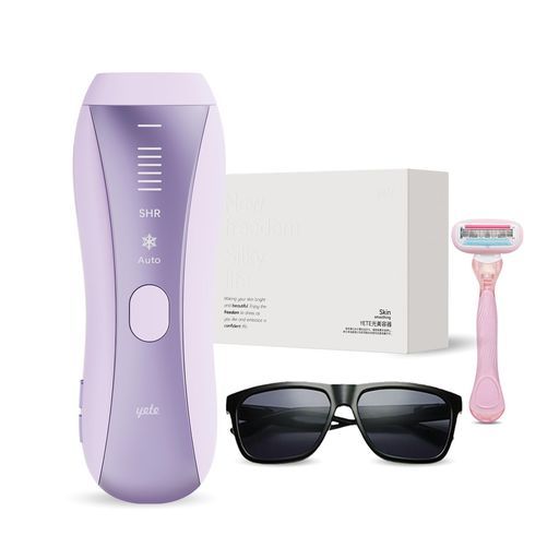 Yete(エイティー)脱毛器IPL冷感無痛ケアSHR連続照射スキンセンサー搭載自動/手動方式6段階レベル無限照射回数VIO対応全身対応可