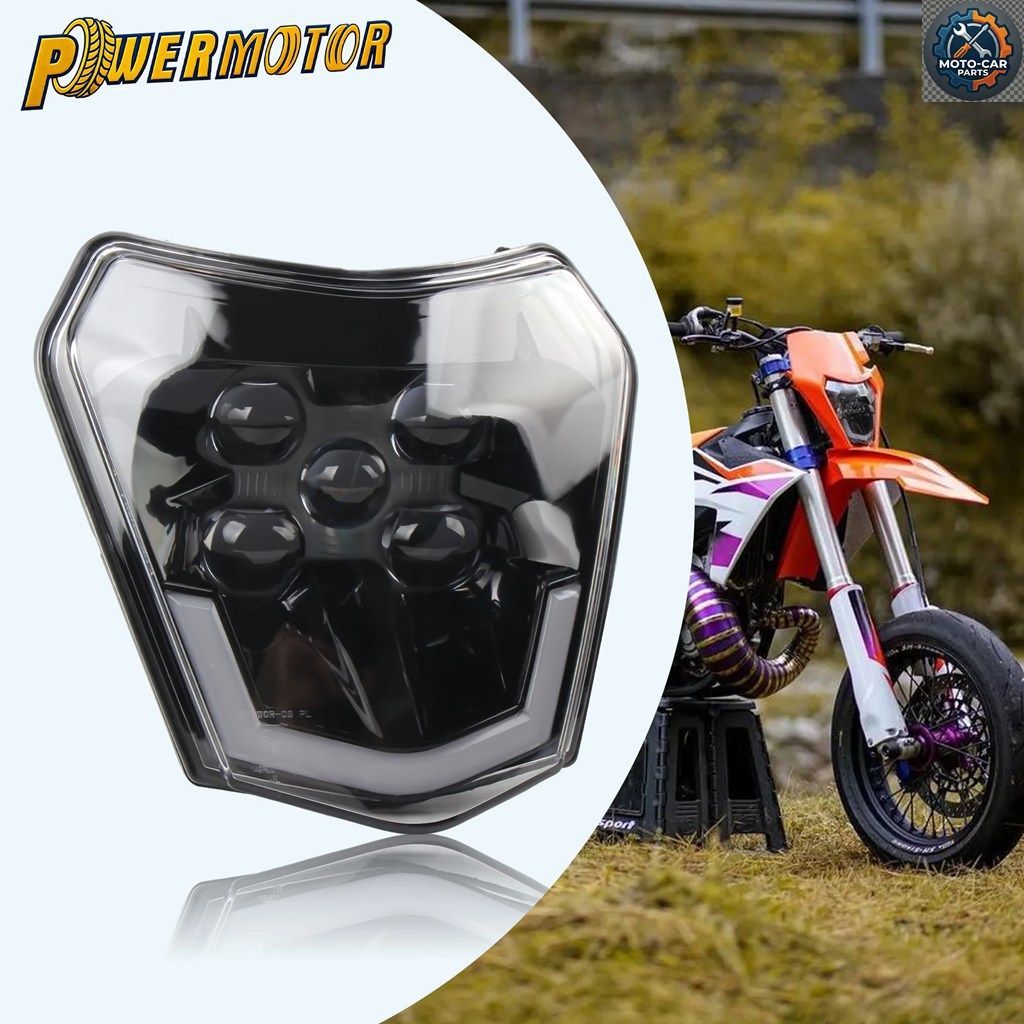LEDヘッドライト DRLヘッドランププレート KTM EXC XC SX EXCF XCW SXF 125-500 エンデューロ改造パーツ