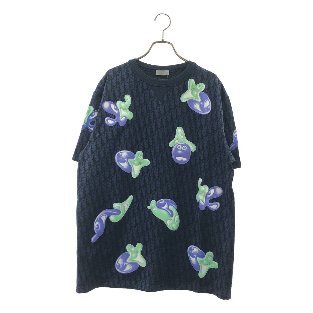 【美品】 Dior / ディオール | ×Kenny Scharf ケニーシャーフ / オブリーク Tシャツ | XL | ネイビー | メンズ