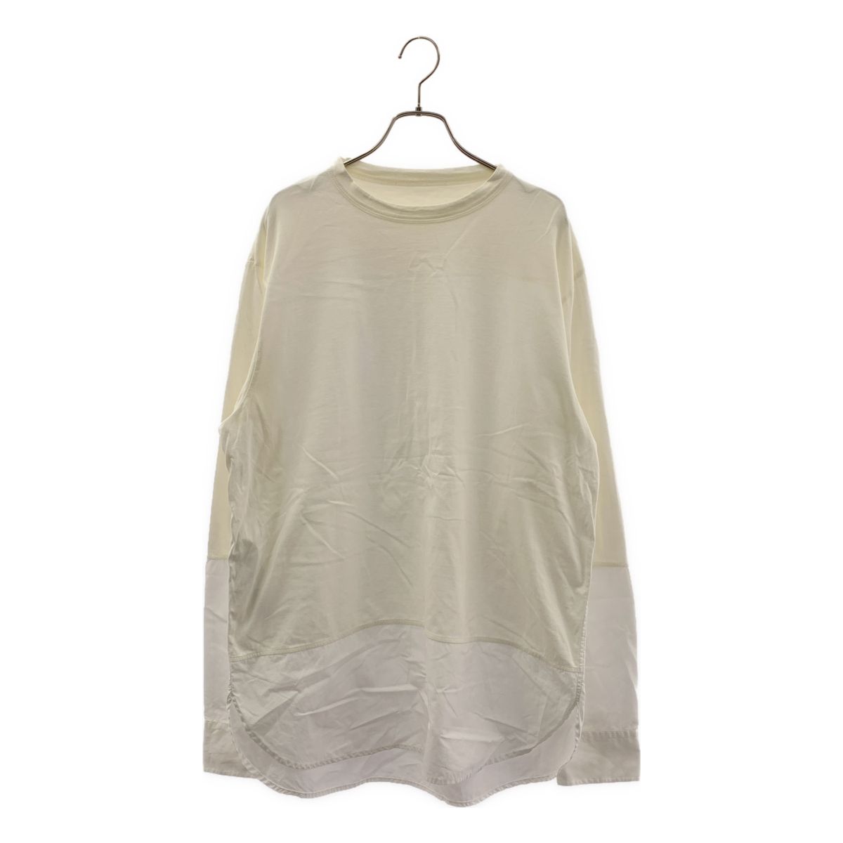 MARNI / マルニ | コットン 切替 ロングスリーブ Tシャツ | 50 | ホワイト | メンズ