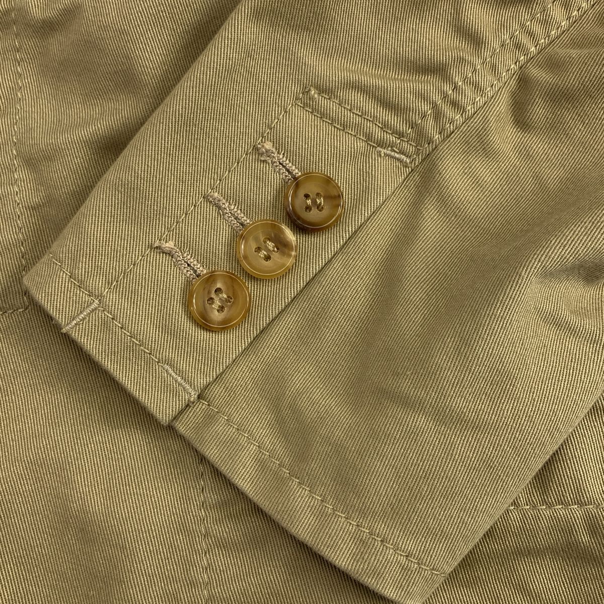 COMME des GARCONS COMME des GARCONS / コムコム | 2010SS | 丸襟 ステッチワーク シングルブレスト チノ ジャケット | S | ベージュ | レディース