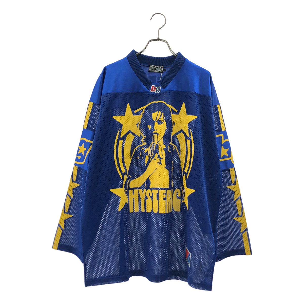 【美品】 HYSTERIC GLAMOUR / ヒステリックグラマー | 2026SS | BANANA GIRL ホッケーシャツ | L | ブルー | メンズ