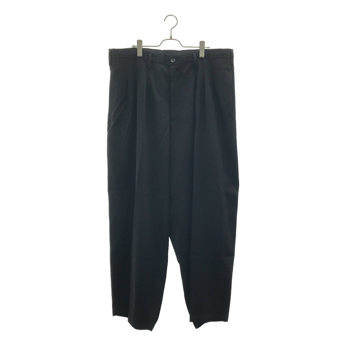 YOHJI YAMAMOTO POUR HOMME / ヨウジヤマモトプールオム | 2024SS | ウール 12タック ワイドパンツ | 3 | ブラック | メンズ