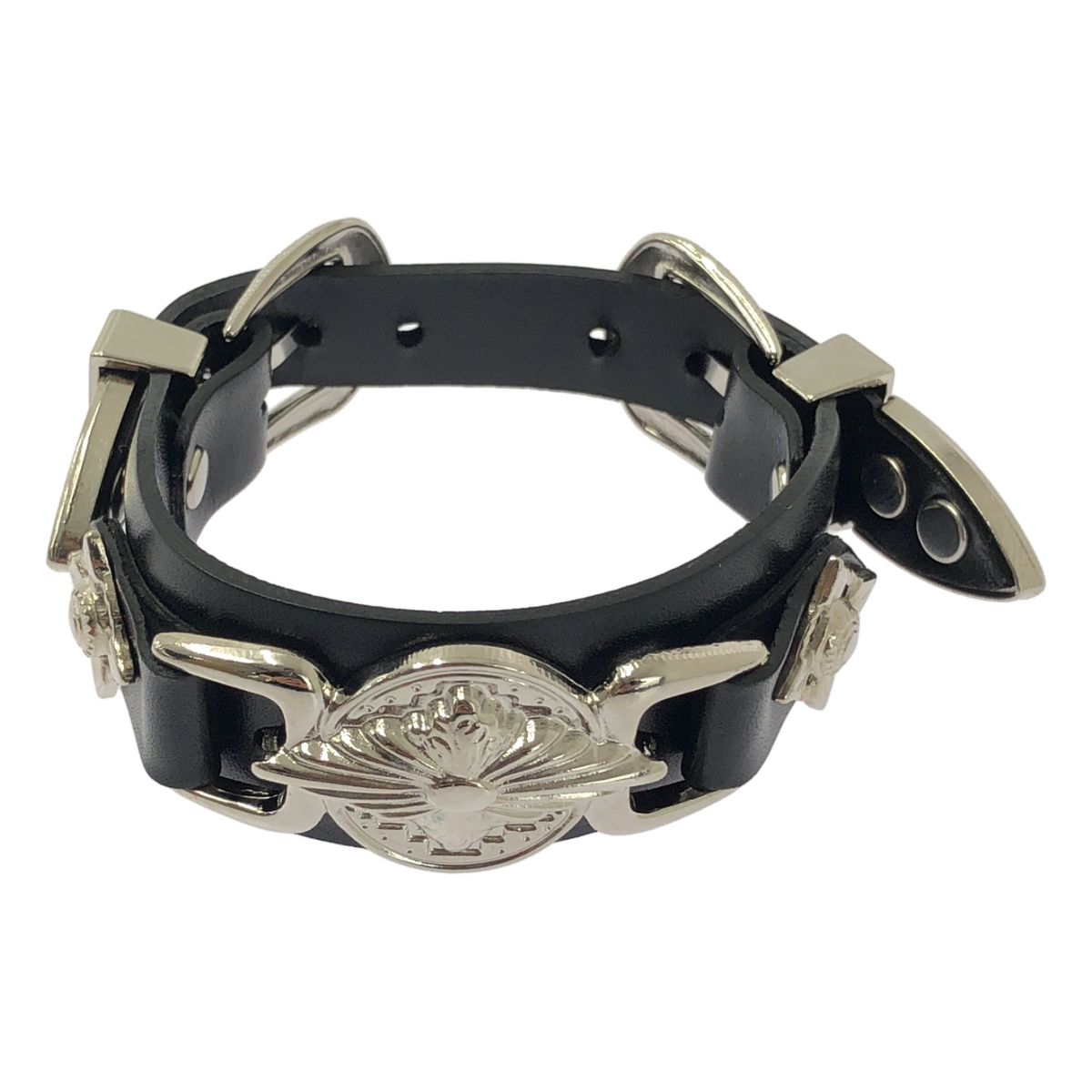 【美品】 TOGA / トーガ | 2026SS | DOUBLE BUCKLE CONCHO BANGLE ダブルバックル コンチョ バングル | ブラック | レディース