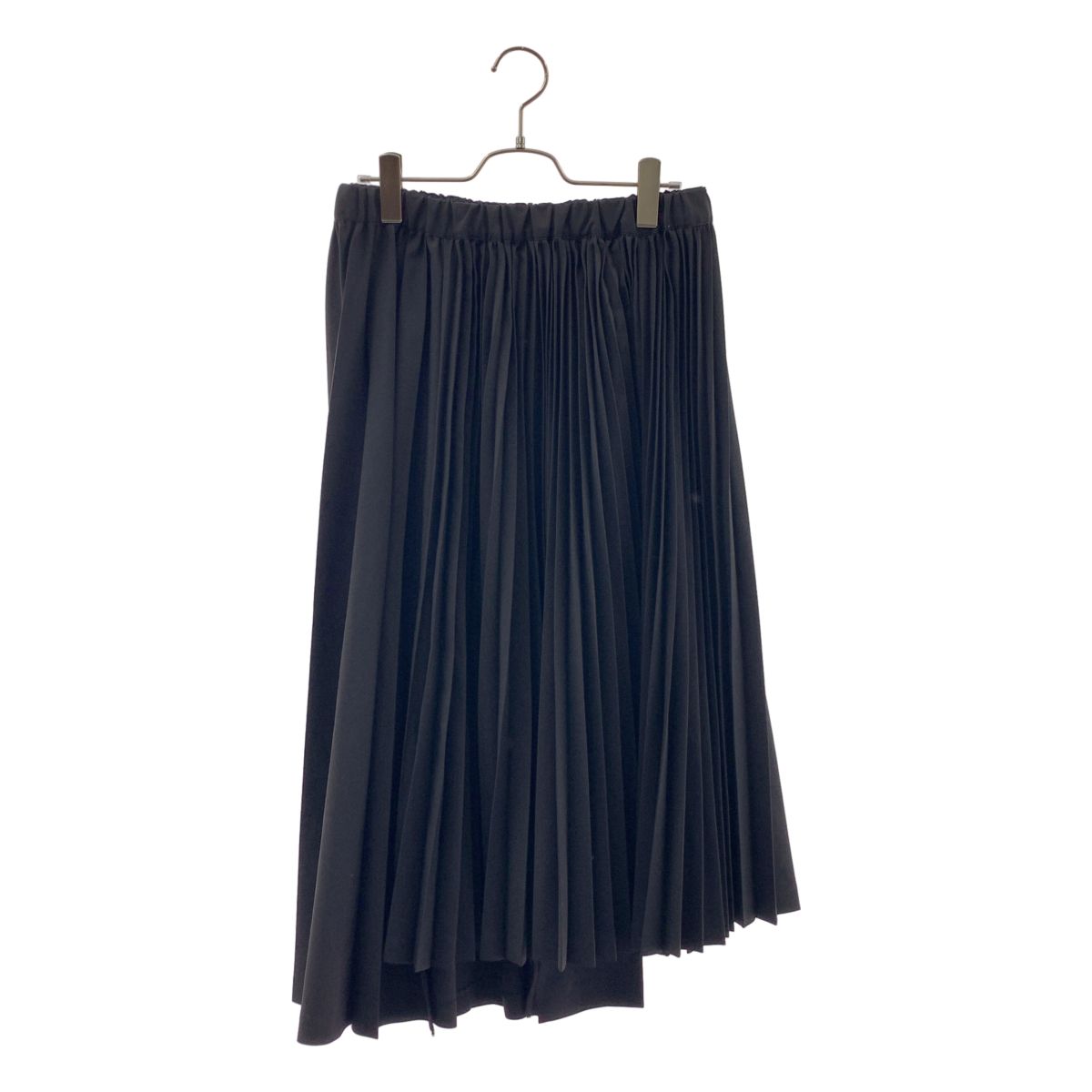 【美品】 BLACK COMME des GARCONS / ブラックコムデギャルソン | 2018AW | ポリエステル アシンメトリー ドローストリング プリーツ ボリューム スカート | S | ブラック | レディース 【美品】 BLACK COMME des GARCONS / ブラックコムデギャルソン | 2018AW | ポリエステル アシンメトリー ドローストリング プリーツ ボリューム スカート | S | ブラック | レディース