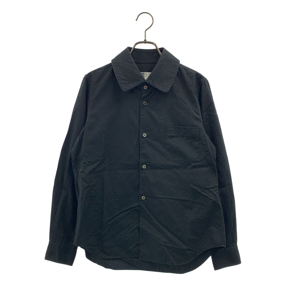 COMME des GARCONS COMME des GARCONS / コムコム | 2017AW | コットン 丸襟 シャツ ブラウス | S | ブラック | レディース