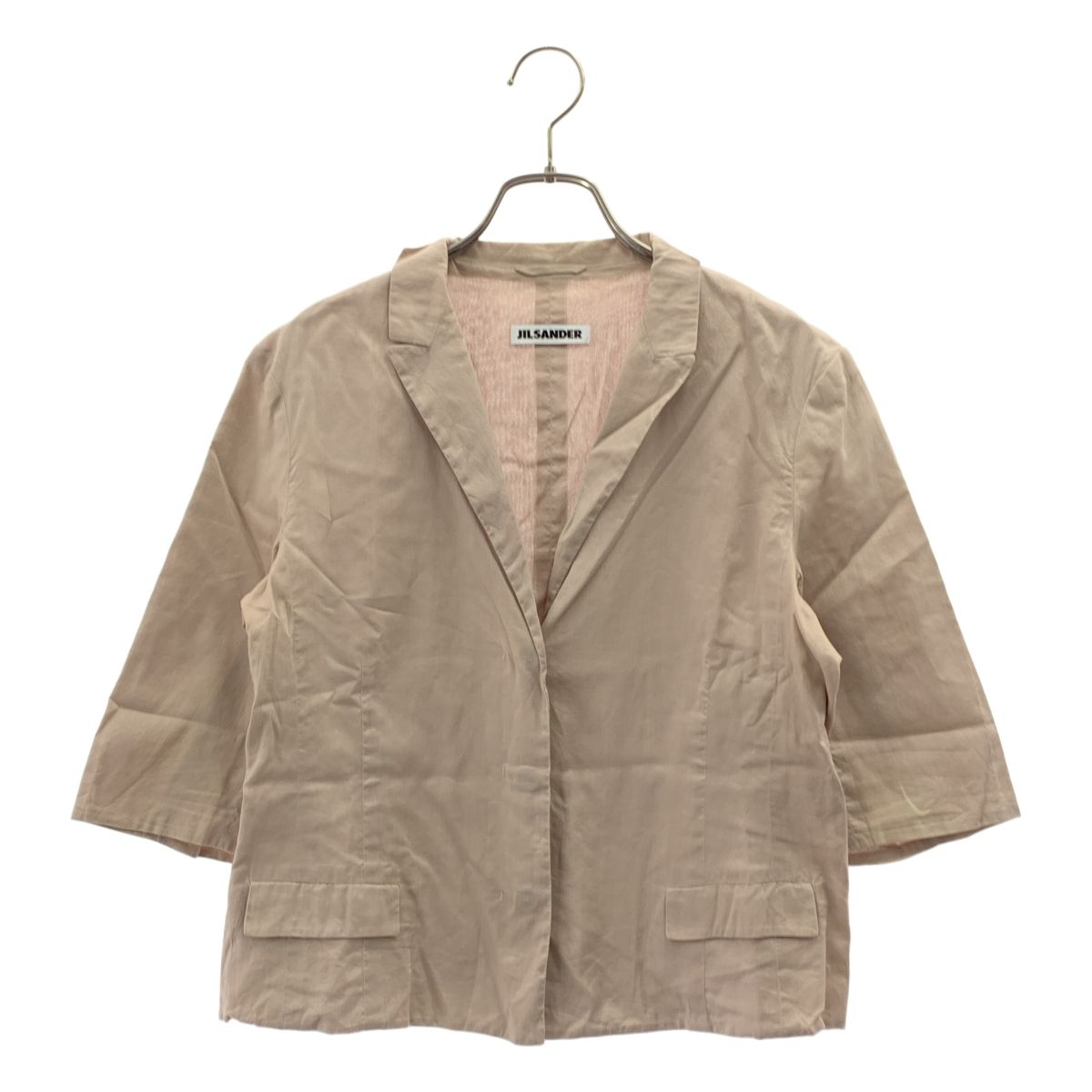 JIL SANDER / ジルサンダー | コットン テーラード シャツ ジャケット | 38 | グレー系 | レディース