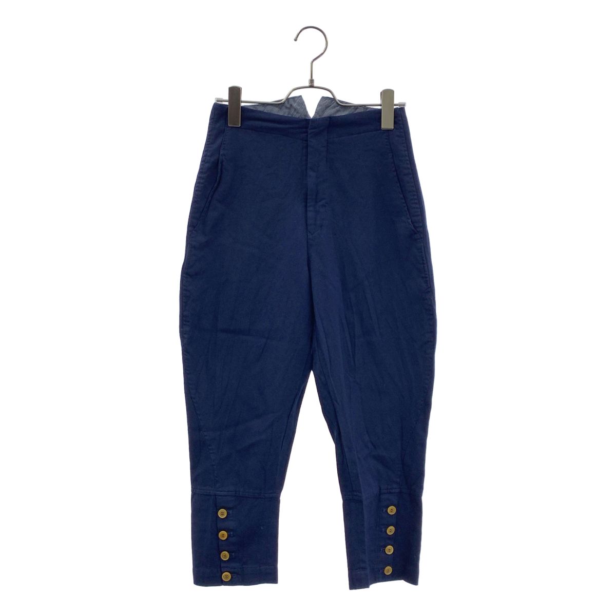COMME des GARCONS COMME des GARCONS / コムコム | 2008SS | ポリエステル 製品加工 裾ボタン ジョッパーズ パンツ | SS | ネイビー | レディース