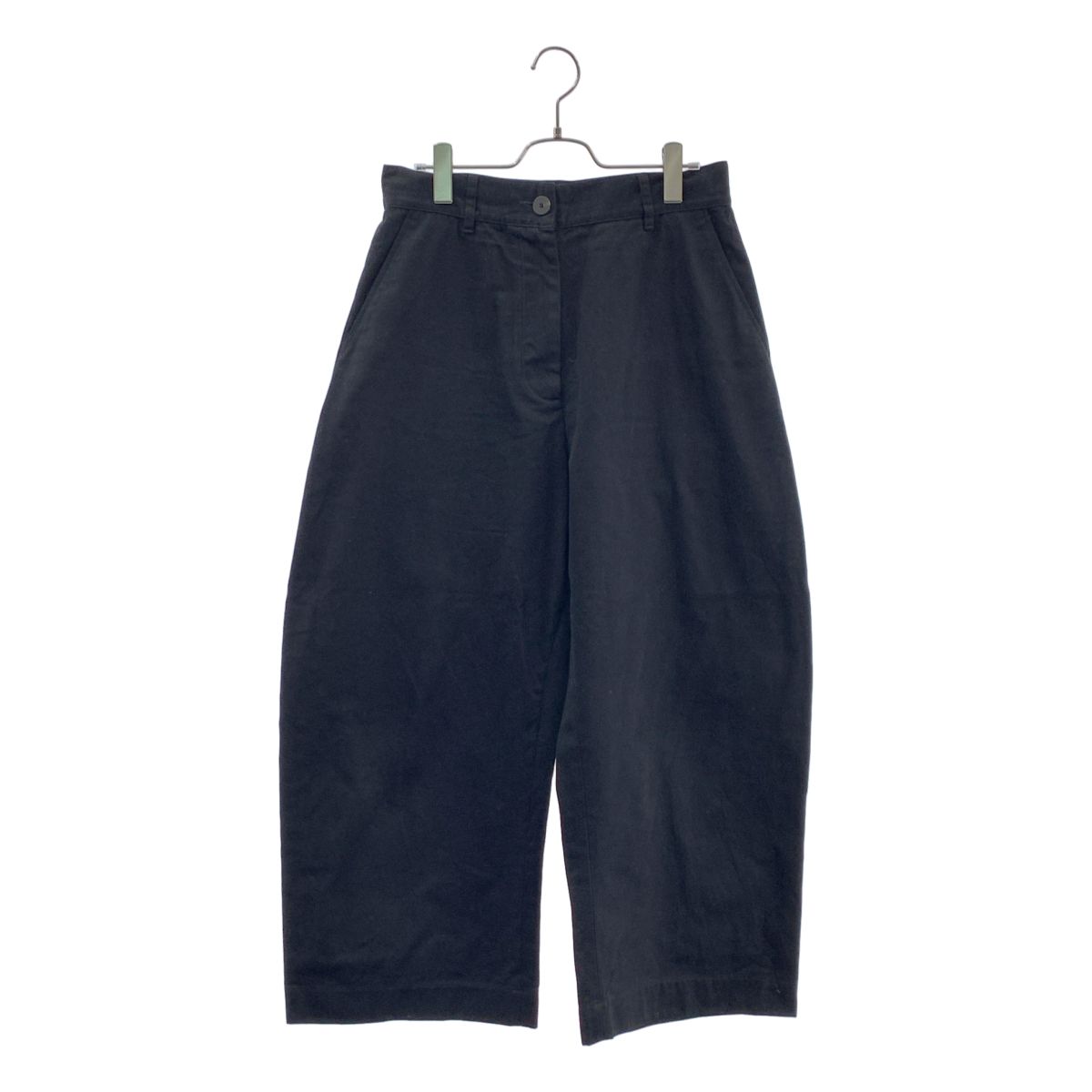 Studio Nicholson / スタジオニコルソン | CHALCO LIGHT COTTON TWILL ワイドパンツ | UK8 | ブラック | レディース