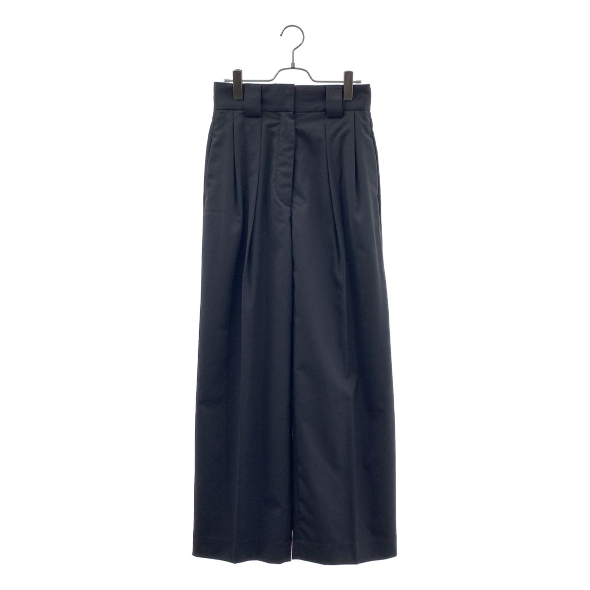 【美品】 CINOH / チノ | 2025SS | ハイウエストツータックパンツ | 38 | ブラック | レディース
