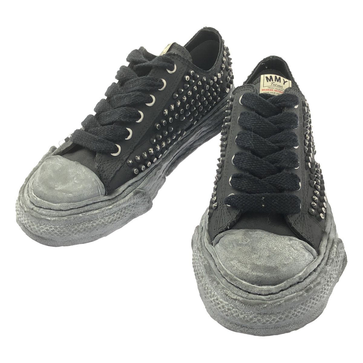 【美品】 Maison MIHARA YASUHIRO / メゾンミハラヤスヒロ | PETERSON 23 ピーターソン スタッズ キャンバス スニーカー | 42 | ブラック | メンズ