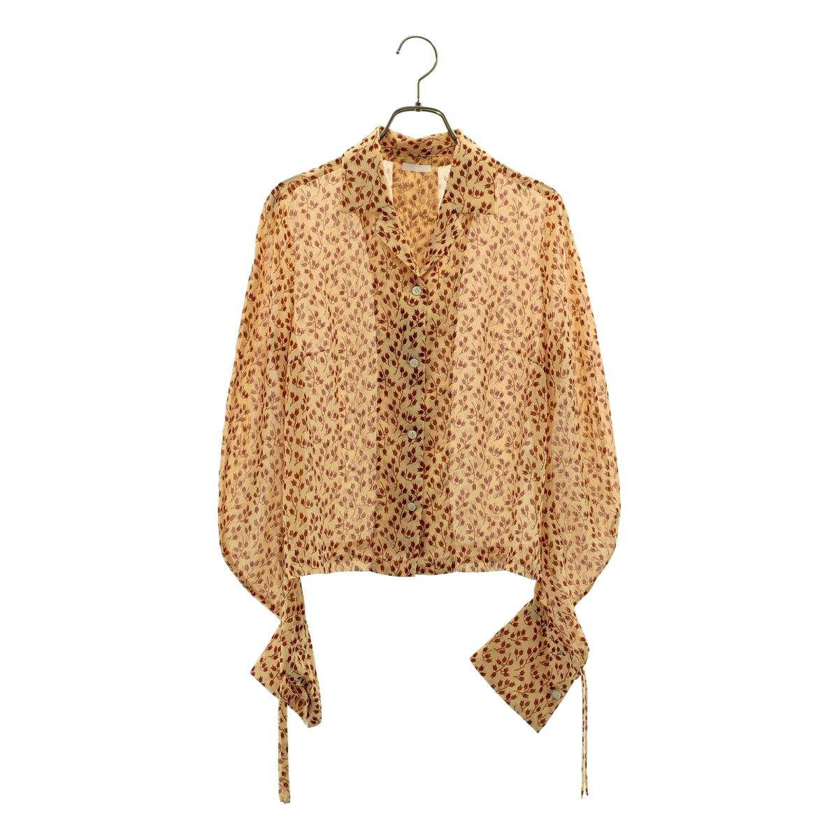 【美品】 TELMA / テルマ | クロップド シアー シャツ ブラウス | 36 | ベージュ | レディース