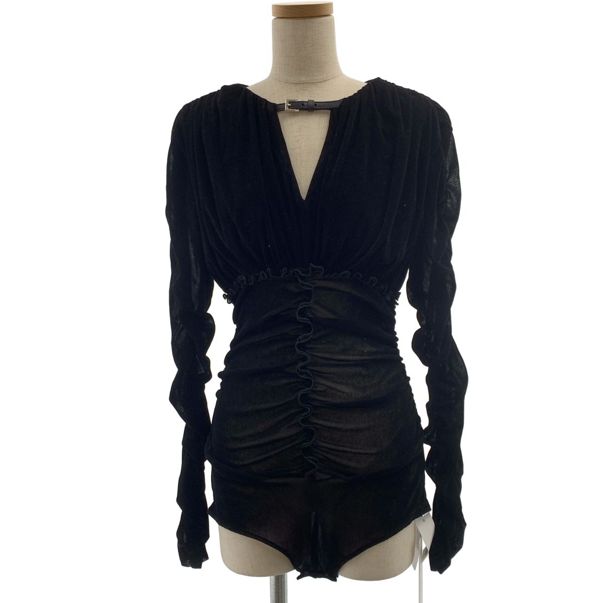 ボディースーツ フェティコ 店舗 fetico Velour Paneled Bodysuit
