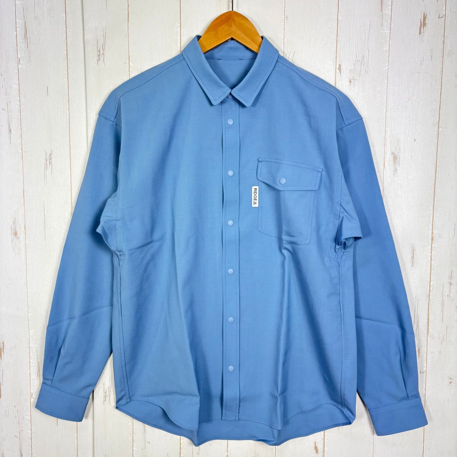 ✉️Men's XL ブルー系 Ridge Mountain Gear ( リッジマウンテンギア ) メリノ ベーシック ロングスリーブ シャツ Merino Basic Long Sleeve Shirt Glacier Blue z000