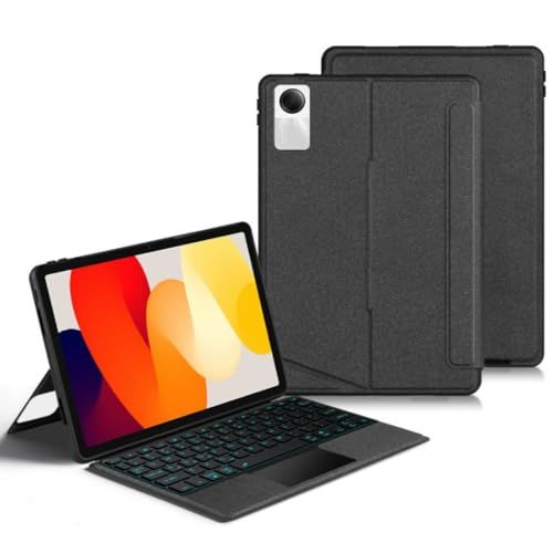 縦置き対応 Xiaomi Redmi Pad SE 11インチ用の キーボード タッチパッド バックライト付き マグネット式 ケース 分離式 シャオミ redmi pad se キーボードケース 磁気吸着 トラックパッド付き 9ebf1bab