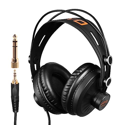 JOYO モニターヘッドホン 有線 3メートル 密閉型 軽量着け心地快適 6.35/3.5mm 電子ピアノ/ギター/PC/楽器練習/録音/ミキシング対応 (JMH-02) 75f8bcb8