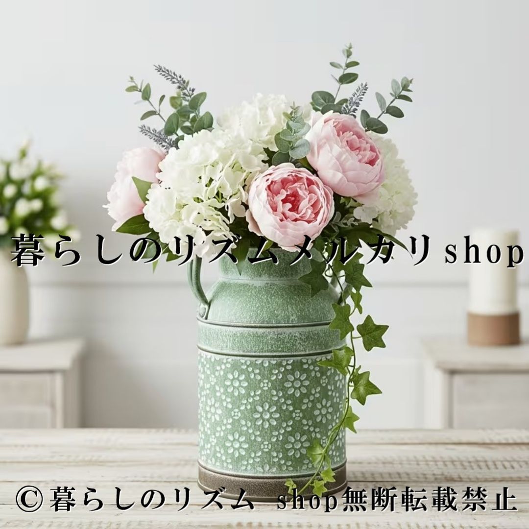 フラワーベース アイアンパターン アンティーク調 ドライフラワー 花瓶 ガーデンオーナメント レトロ ブリキ風 ガーデニング雑貨 シャビーシック ナチュラル インテリア雑貨 ホームデコレーション カフェ風 フラワーポット オブジェ 玄関 リビング テーブル装飾