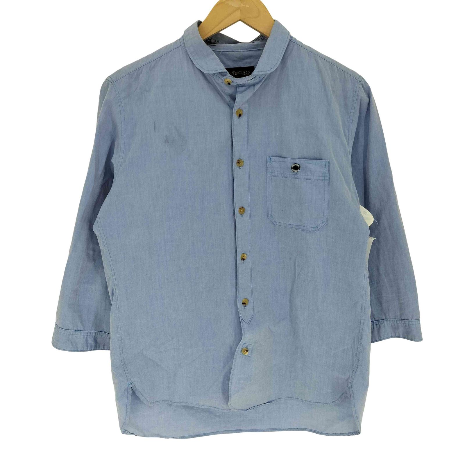 ウエストトゥワイス WASTE TWICE 日本製 L/S バンドカラー チンスト