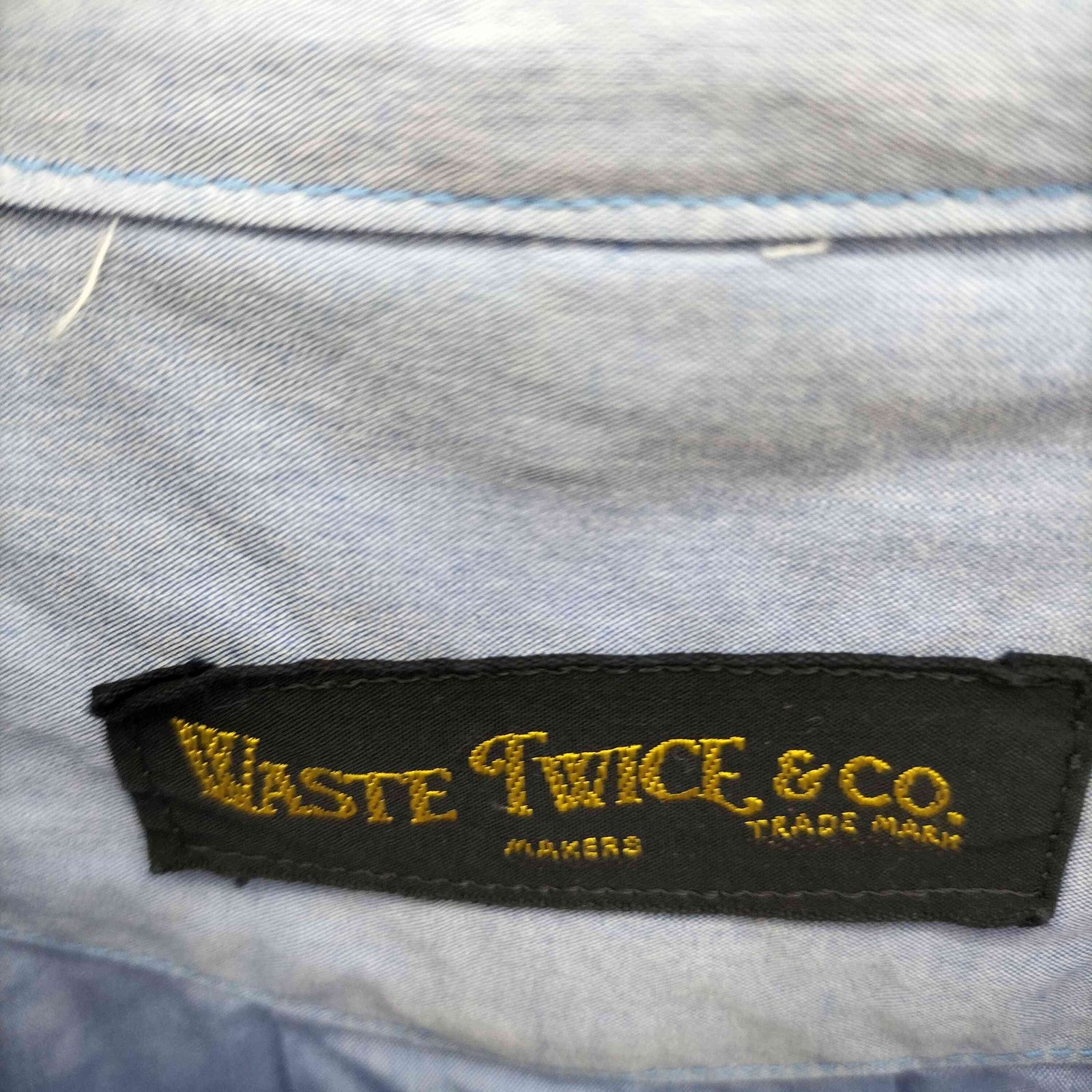 ウエストトゥワイス WASTE TWICE 日本製 L/S バンドカラー チンスト