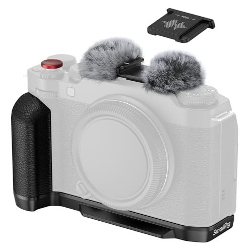 SmallRig X-M5対応 カメラ用ハンドグリップ L型グリップ FUJIFILM X-M5用 Arca用クイックリリースプレート内蔵 軽量シリコンサイドハンドル コールドシューアダプター付きウインドシールド付属 (ブラック) 4876e e32ae4fa