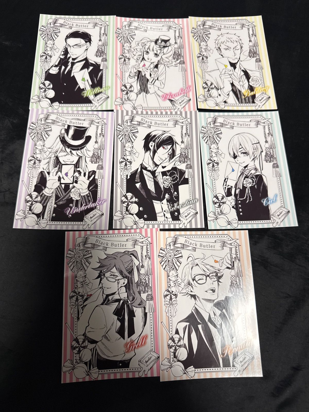 黒執事 Black Label POP UP STORE 2018 グッズ購入特典　ブロマイド　8点まとめ売り