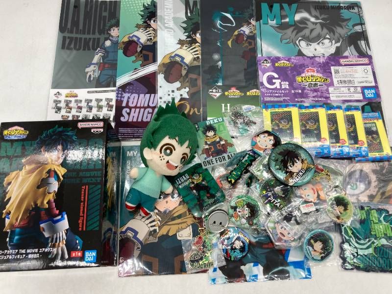 【大量まとめ】僕のヒーローアカデミア キャラ分け 緑谷出久 グッズ フィギュア/缶バッジ/マスコット 他 ヒロアカ デク アニメ