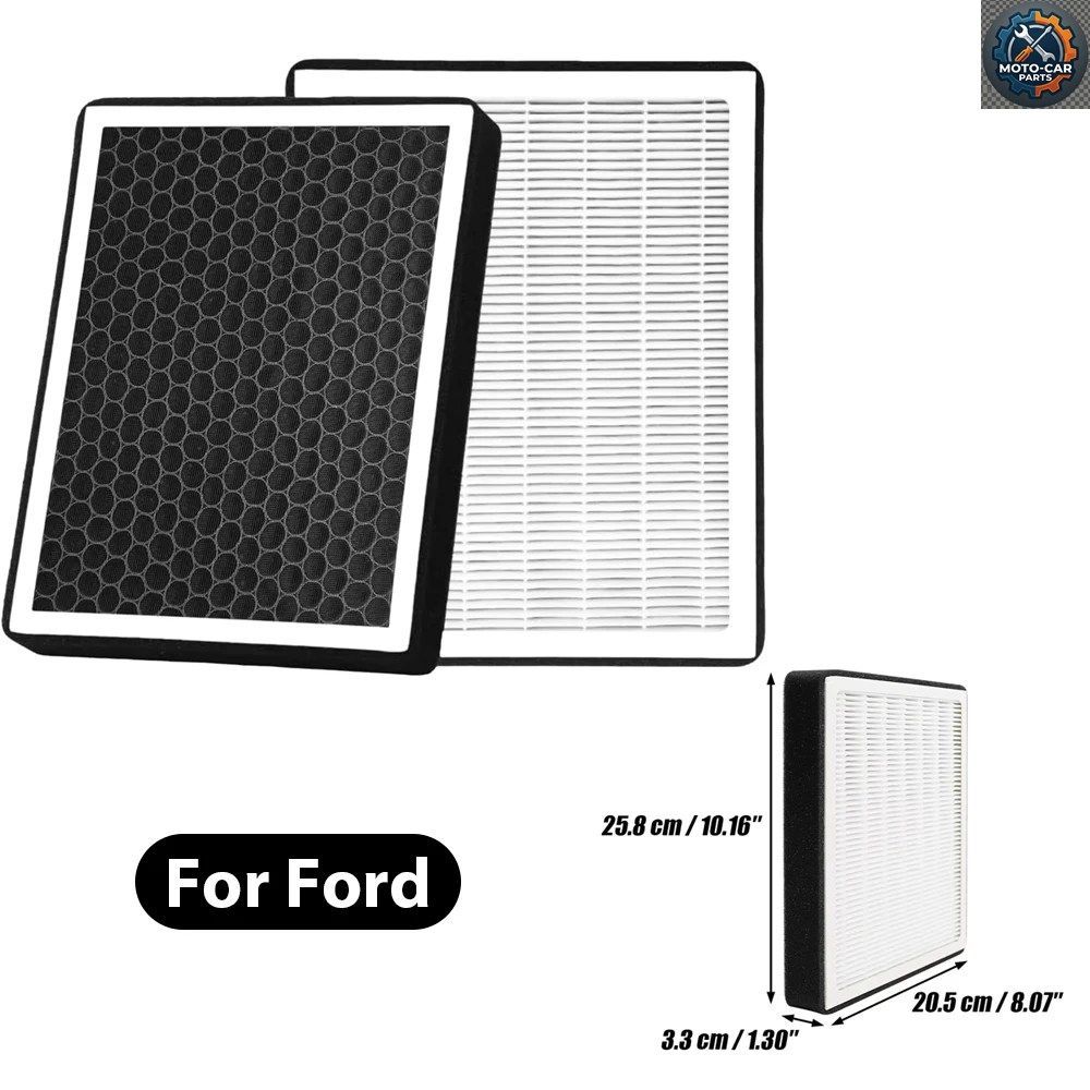 キャビンエアフィルター HEPA 活性炭入り フォード F150 F250 F350 F450 F550 2015-2024 スーパーデューティー カーボンフィルターステッカ