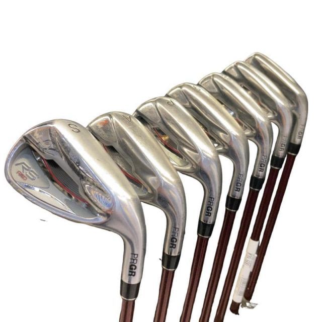 【中古】 プロギア RS RED 7S アイアンセット IR Speeder EVOLUTION FOR PRGR(IR) (フレックスSR) メンズ 男性用 右利き 右用 Cランク ゴルフクラブ