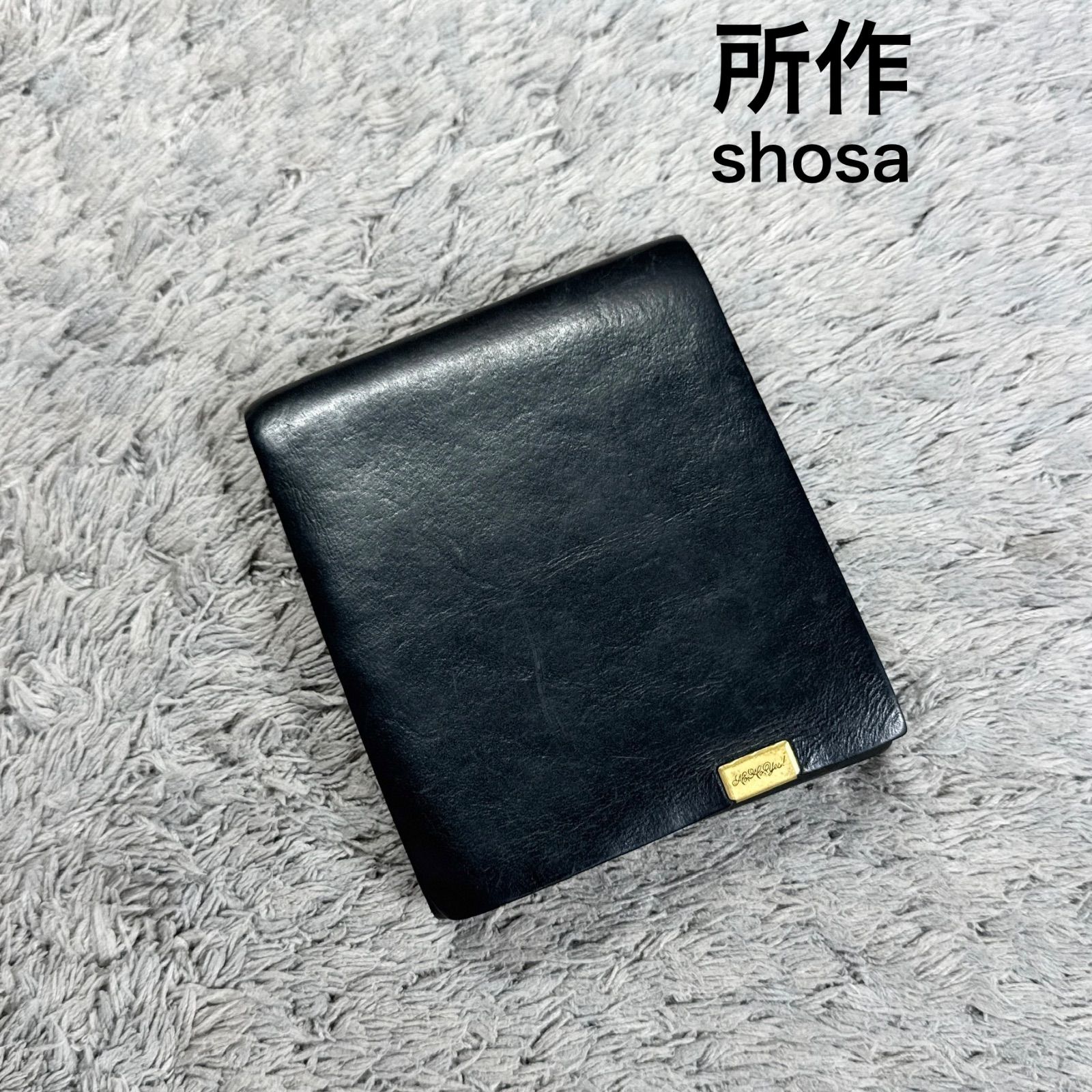 所作 shosa ショサ 本革 三つ折り財布 日本製 ブラック - メルカリ