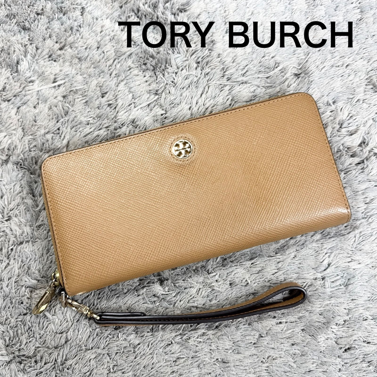 TORY BURCH トリーバーチ 長財布 レザー ラウンドファスナー ハンド 