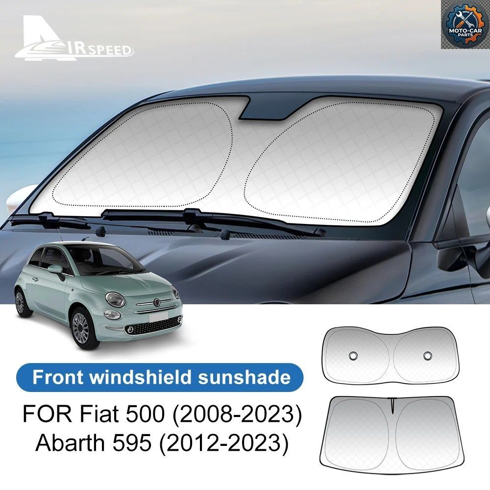 FIAT500C専用メッシュウィンドシールド 車のフロント/リアサンシェードウインドシールド FIAT 500 2008-2023