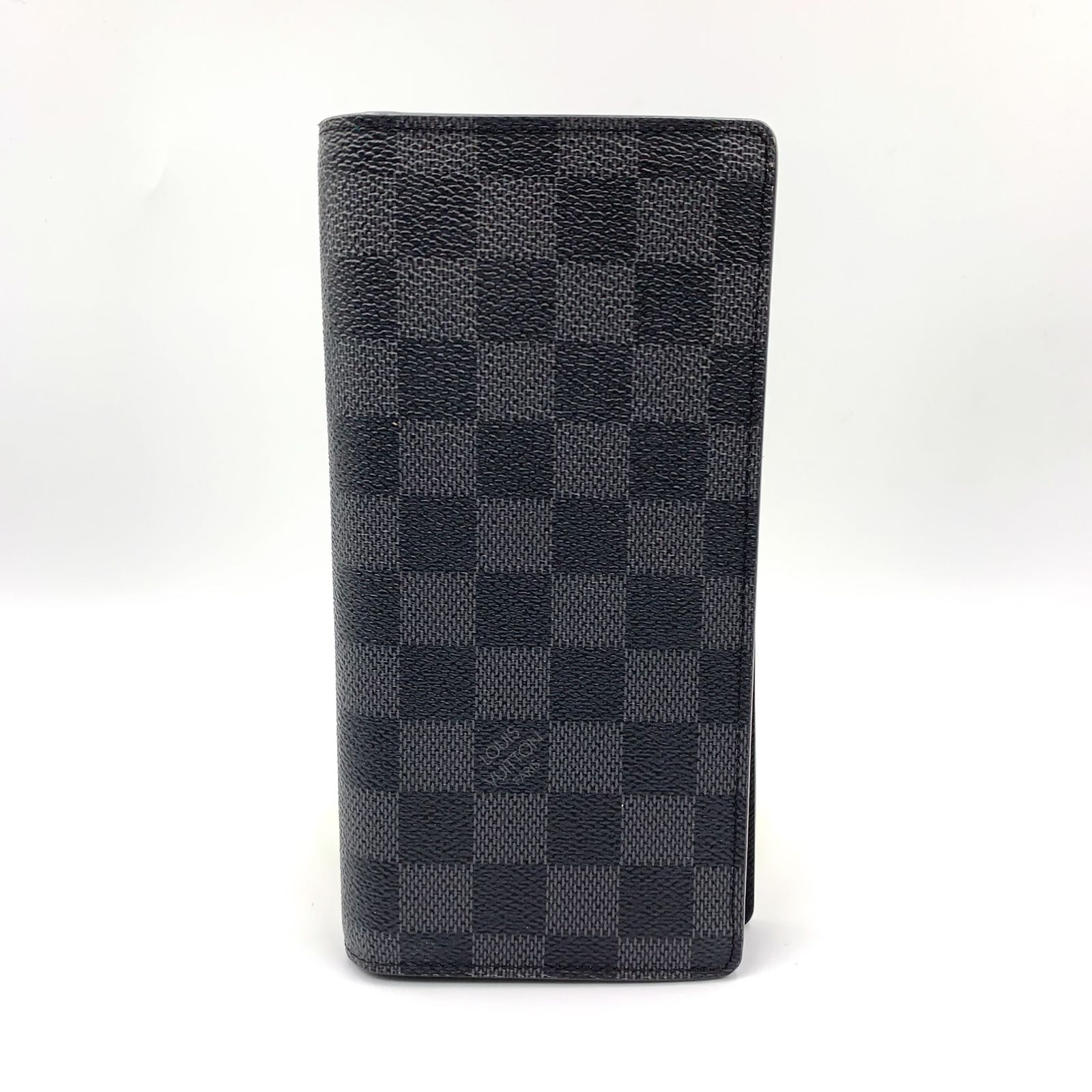 【新着】LOUIS VUITTON ポルトフォイユ ブラザ タイガ タイガ イニシャル入り レザー ブラック 二つ折り長財布 シルバー M30501
