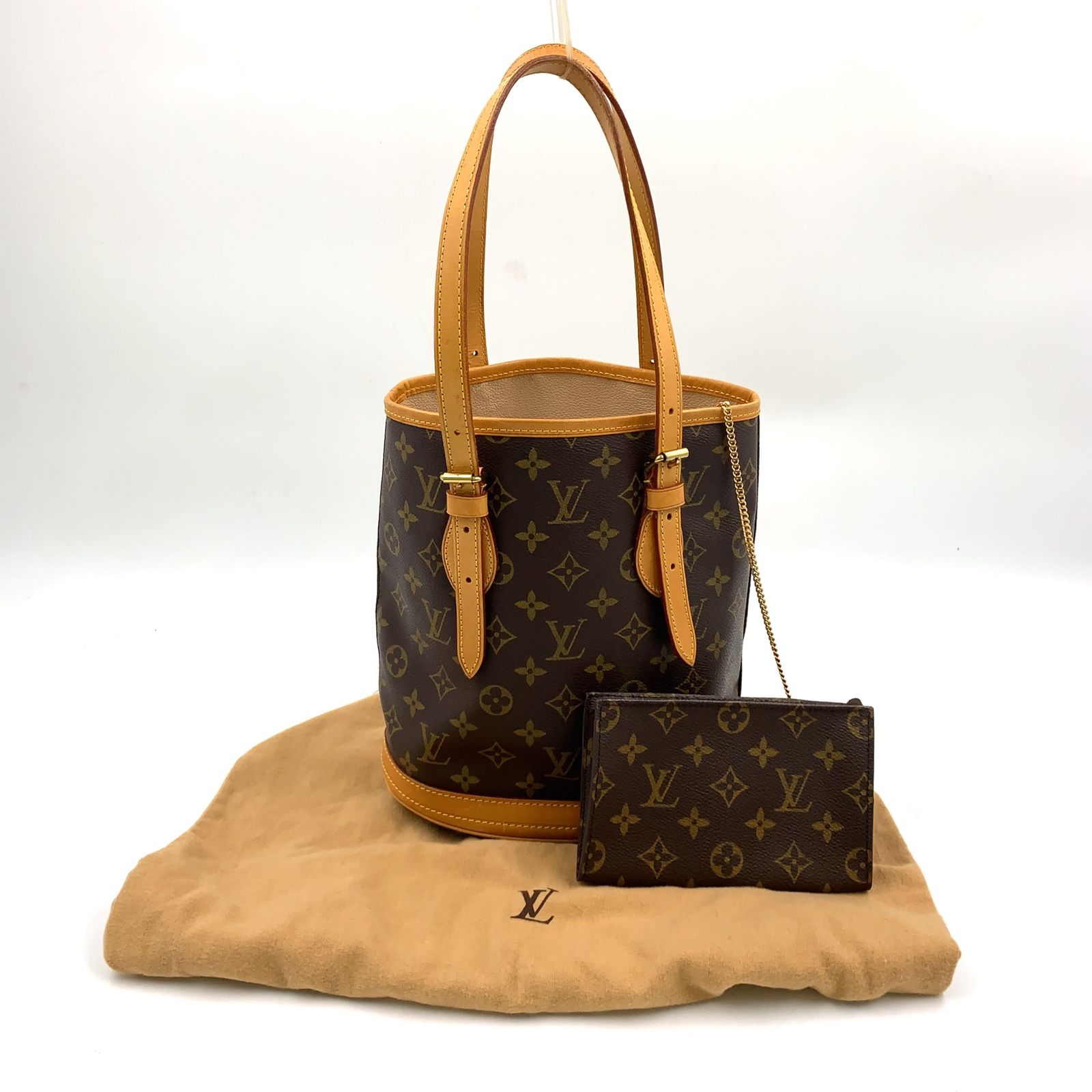 Louis Vuitton バケットPM　モノグラム 新着】LOUIS VUITTON バケットPM モノグラム モノグラム レザー×PVC