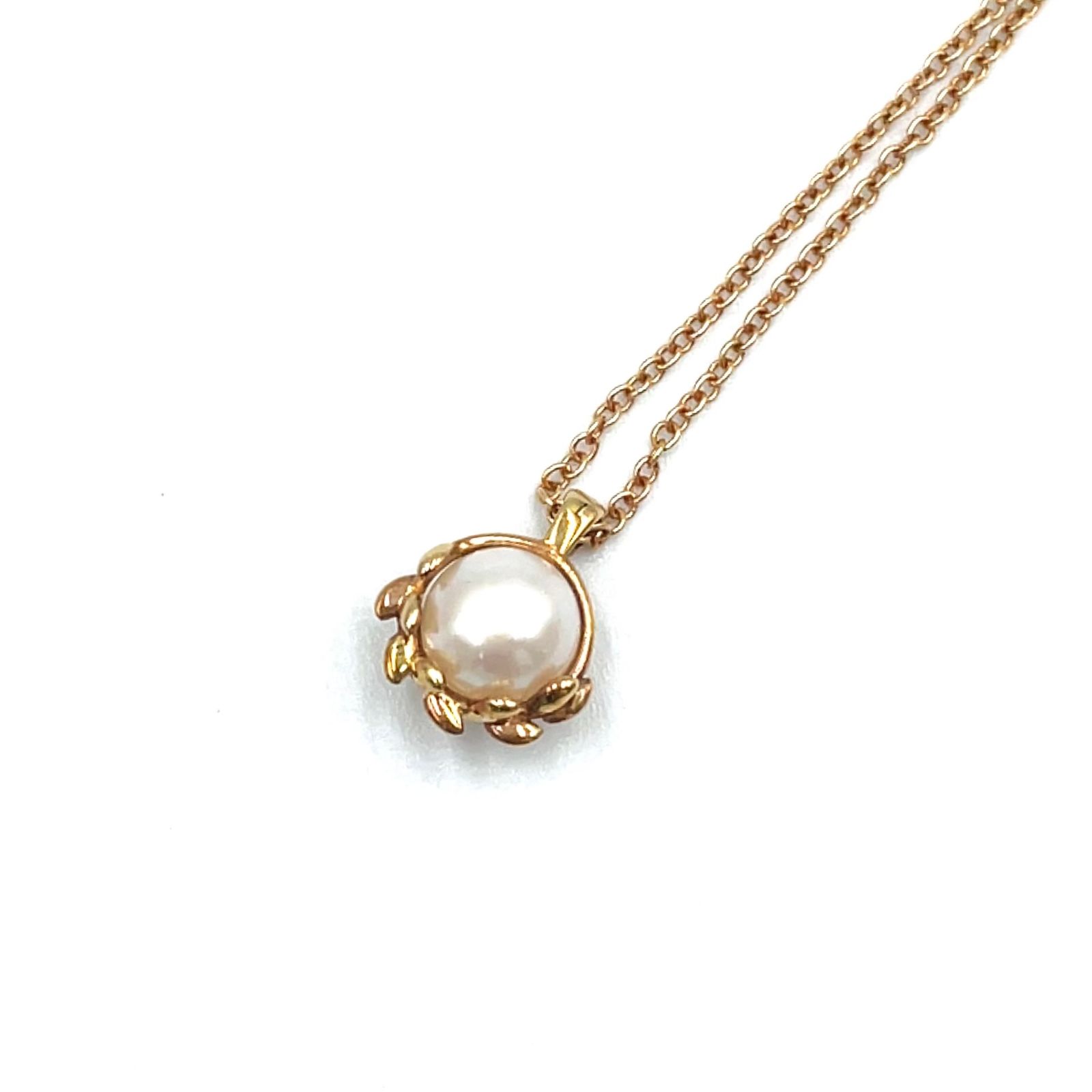 美品】TIFFANY ネックレス パロマピカソ オリーブ リーフ 淡水パール 