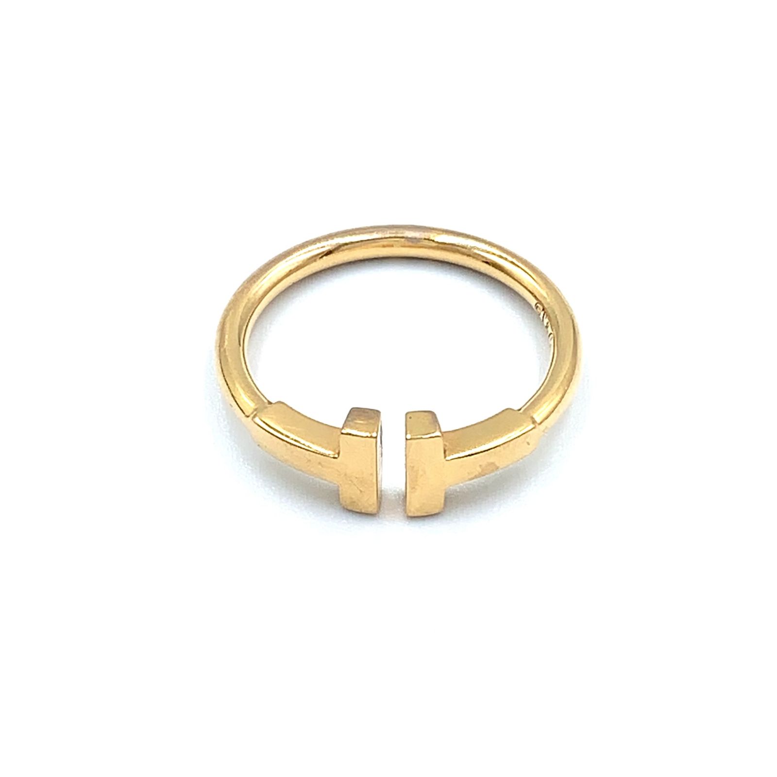 【新着】TIFFANY & Co. Tワイヤー AU750 イエローゴールド 指輪