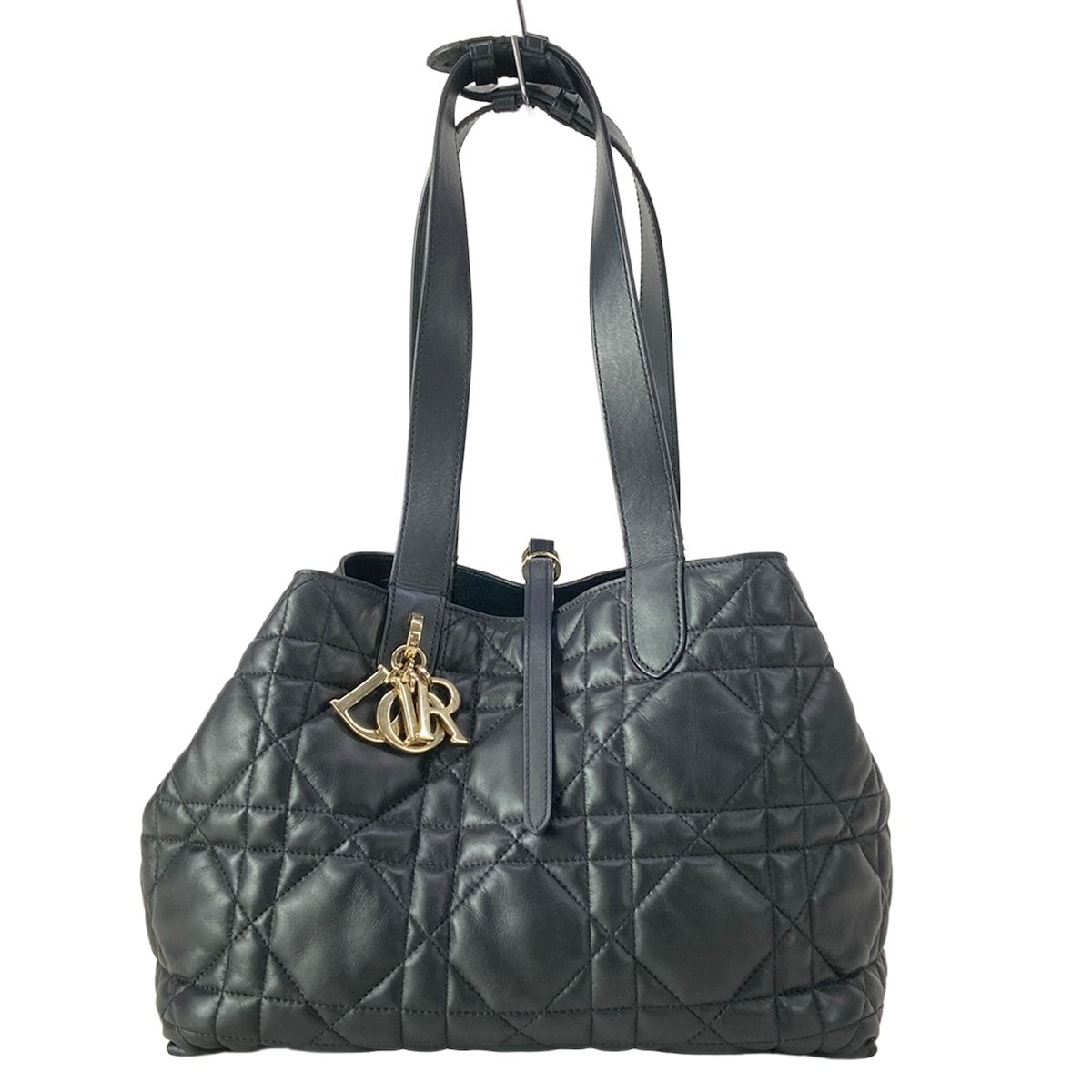 DIOR/ChristianDior(ディオール/クリスチャンディオール) トートバッグ トゥジュール バッグ ミディアム 黒 マクロカナージュ