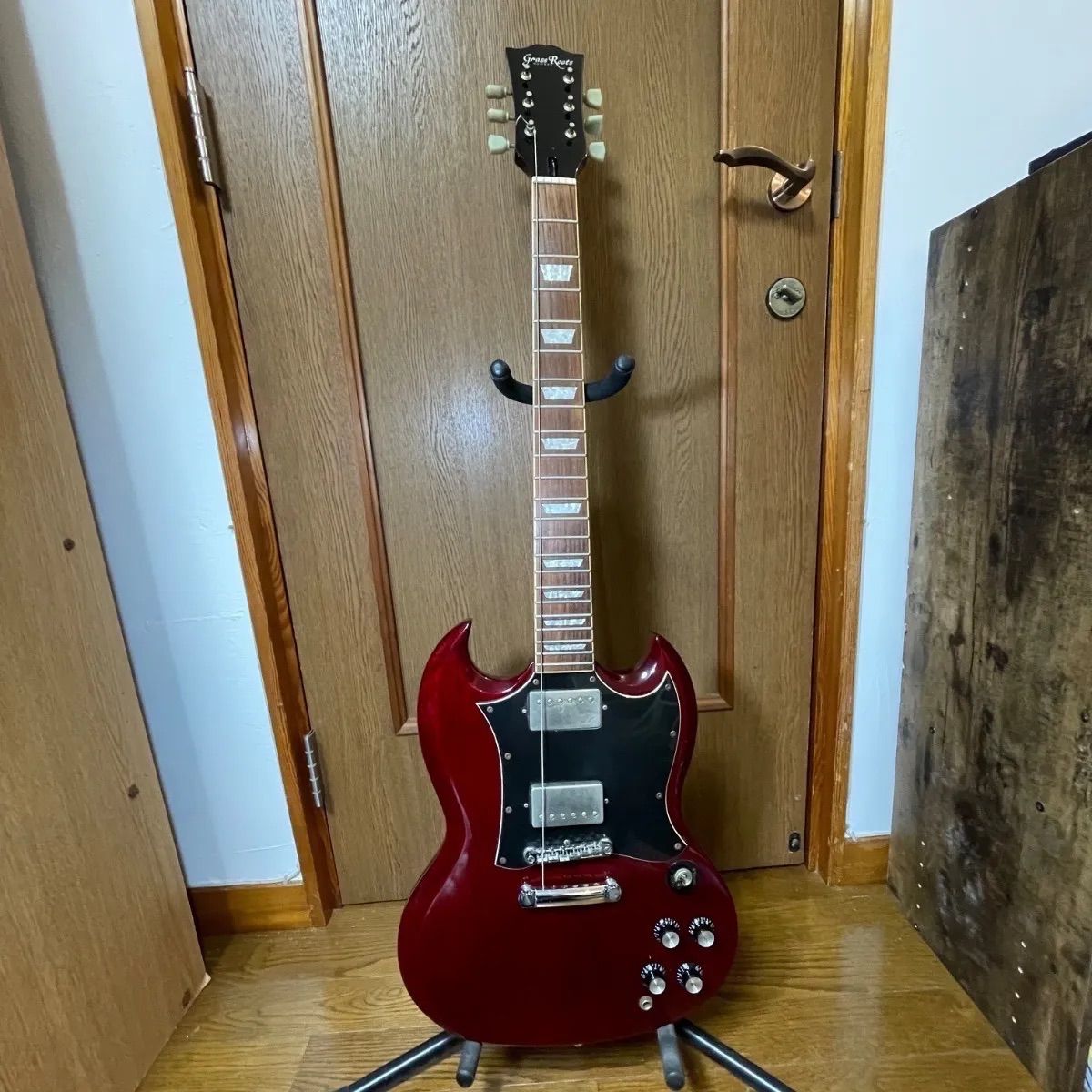 GrassRoots SGタイプ エレキギター チェリー グラスルーツ G-SG-55L