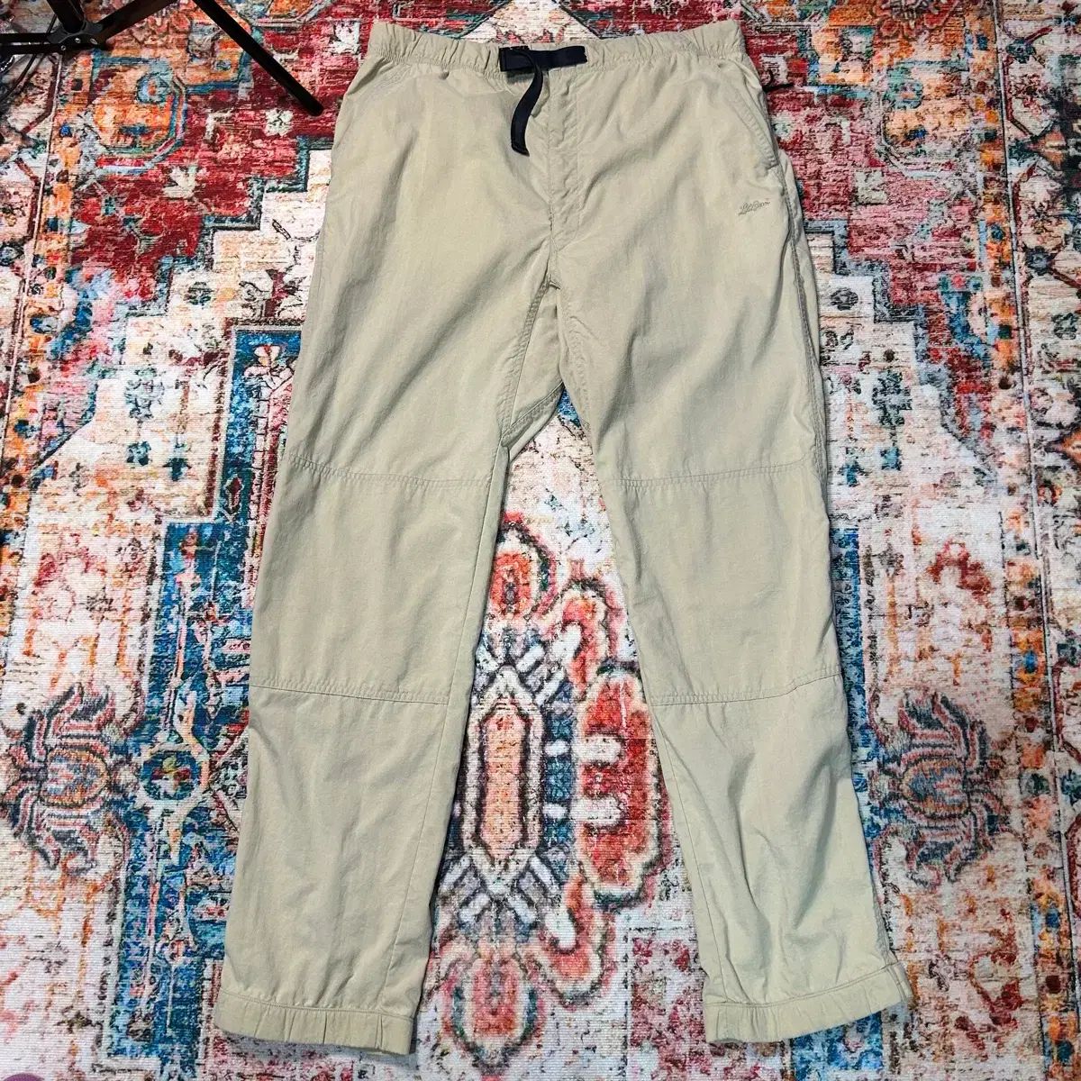 90s L.L.Bean ナイロン ベルト付き ベージュ パンツ