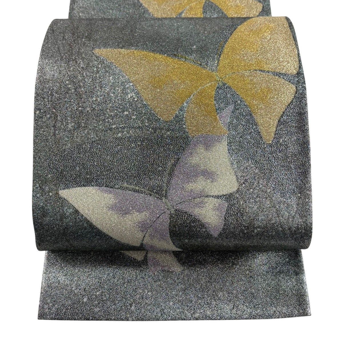 美品】 袋帯 秀品 蝶 箔 銀色 六通 正絹 【中古】 - メルカリ