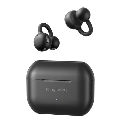 「快適至上」Kinglucky イヤーカフ イヤホン オープンイヤー Bluetooth6.0 超軽量4.2g 長時間でも快適 最大50時間再生 耳を塞がない ながら聴きに最適 ENC通話 IPX6防水 物理ボタン マイク付き クッリプ式 ワ 4a8e1d98