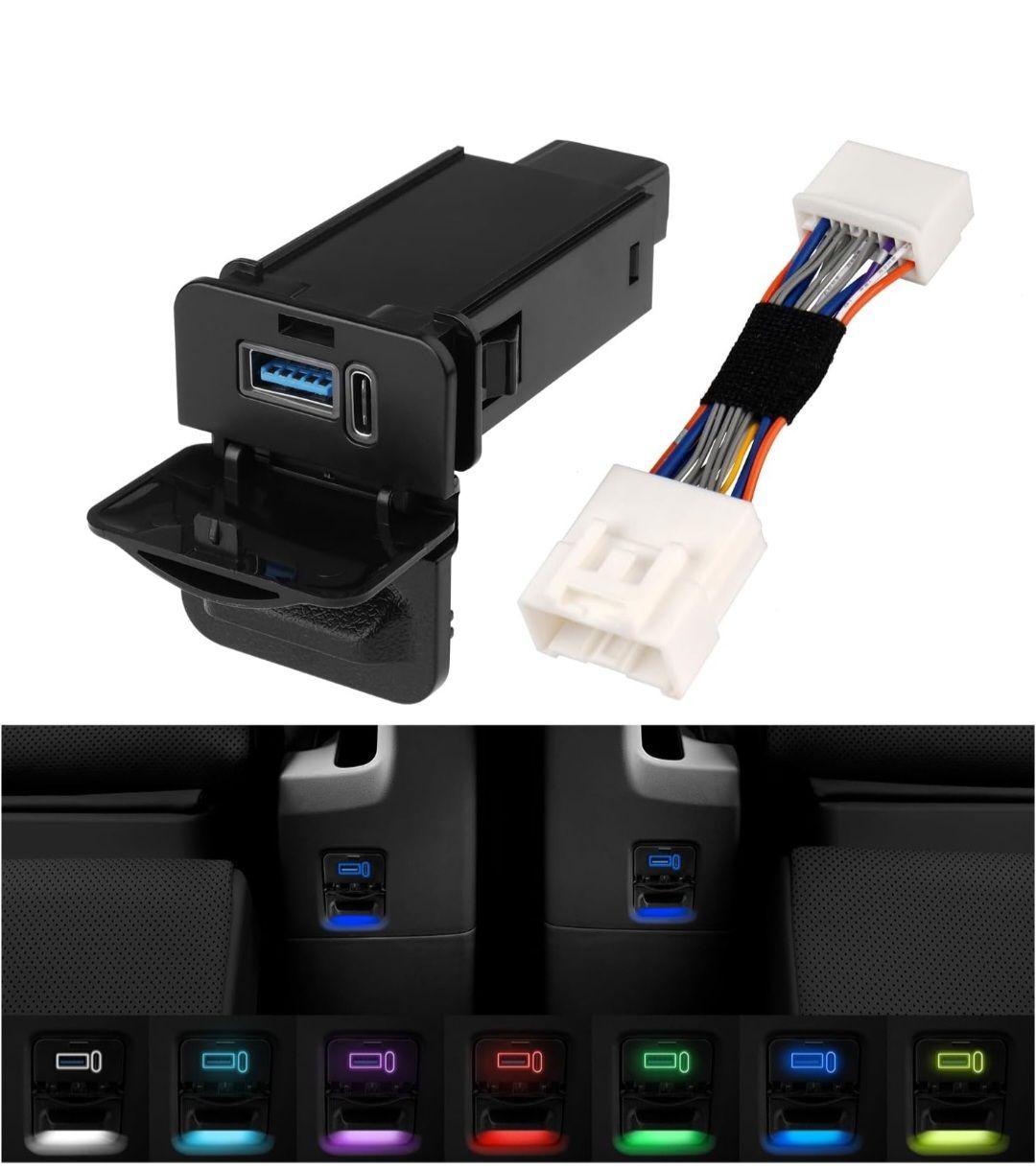 GIMUYA トヨタ アルファード 30系 ヴェルファイア USBポート qc3.0+pd