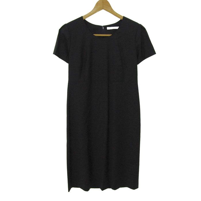 セオリーリュクス コクーンワンピース トップス 半袖 ウール混 日本製 レディース 38サイズ ネイビー theory luxe 【中古】