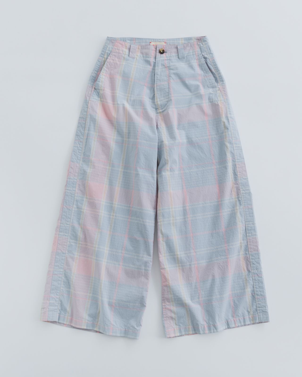 MEYAME メヤメ CHECK SIDE LINE WIDE PANTS MEY-2423 LIGHT BLUE チェックサイドラインワイドパンツ 20,625円