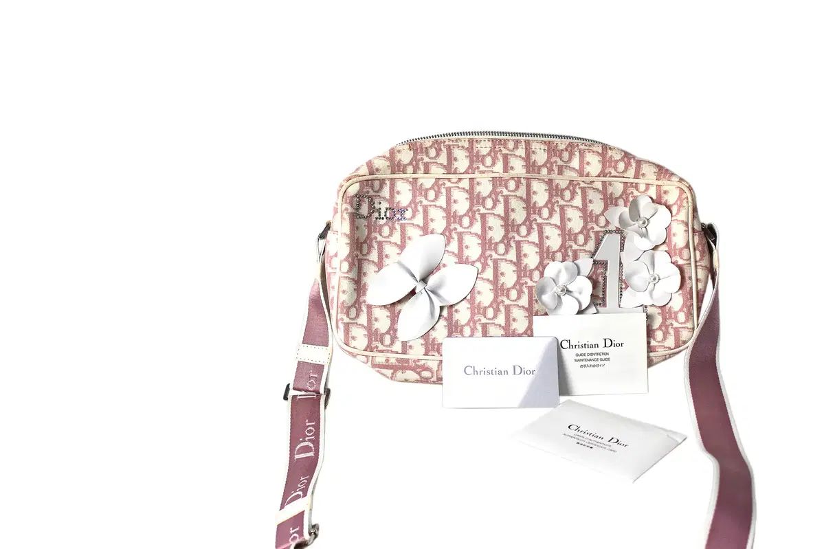 Dior ディオール オブリーク ガール サドル フラワー クロスバッグ