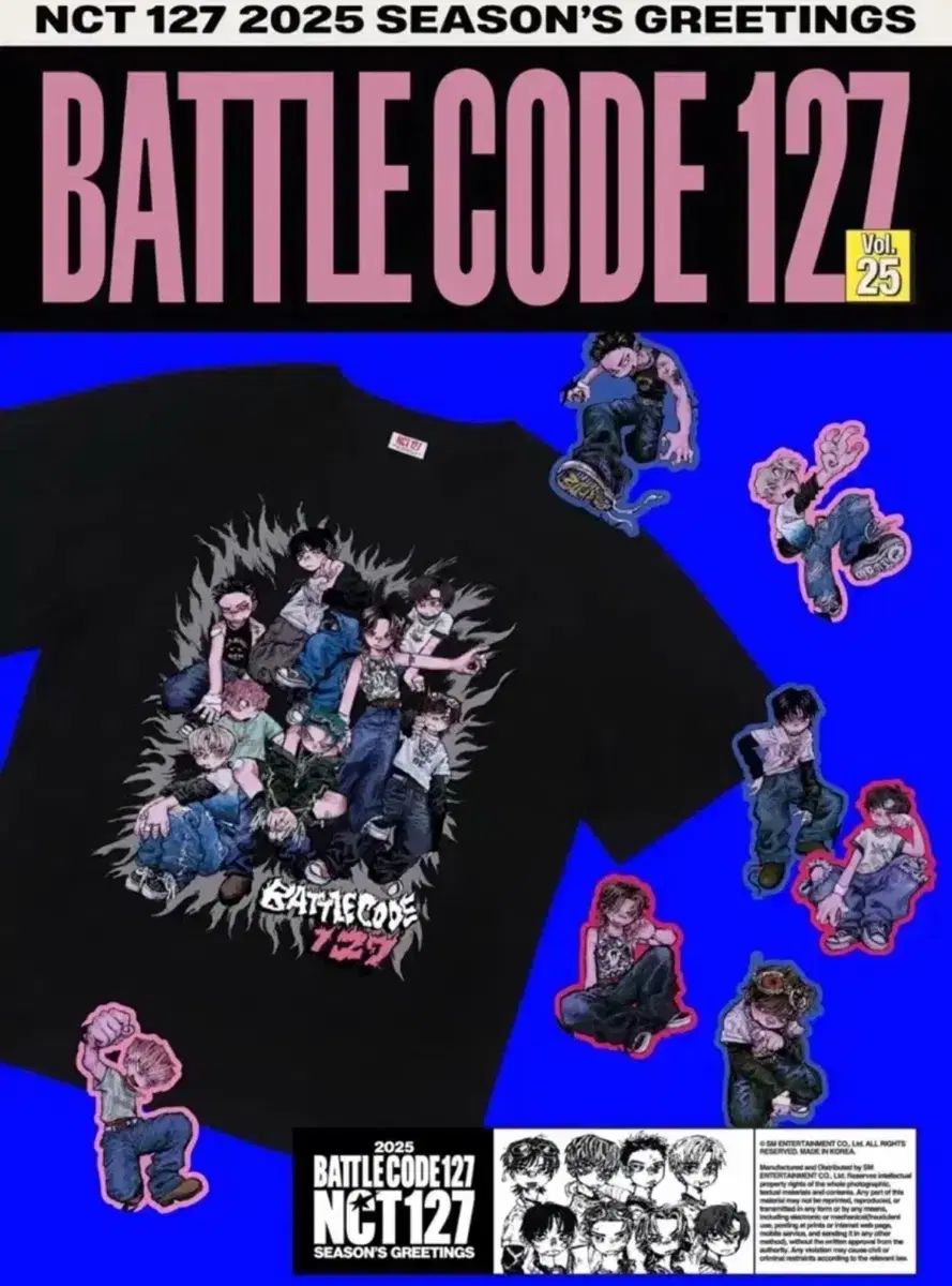 NCT127 2025 シーズン グリーティングあんさんぶるスターズ！！ バトルコード Tシャツ
